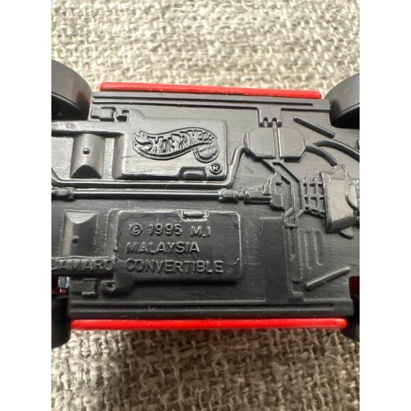 Hot Wheels 1995 Camaro Convertible Red Die-Cast Car Malaysia Collectible - Picture 6 of 6